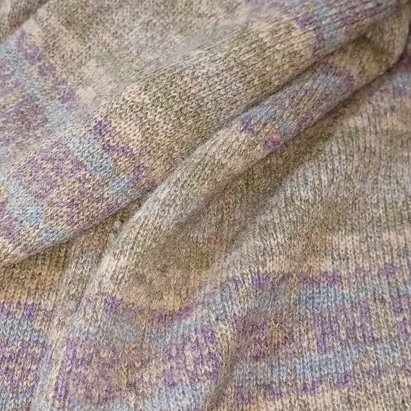 Vintage Nordic Design Sweater Wool Cardigan 2X Pastel - Picture 10 of 10